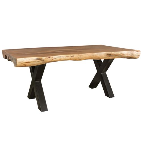 Table De Salle à Manger Grande Plateau Façon Tronc D’arbre Rectangulaire