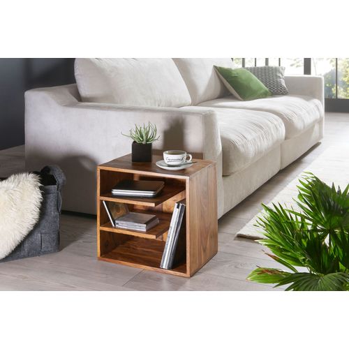 Table D'appoint Bois Massif 43x43x30 Cm Bout De Canapé Table De Salon