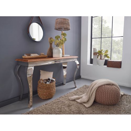 Table Console En Bois Massif 130 Cm Table D'entrée Buffet Bureau Moderne