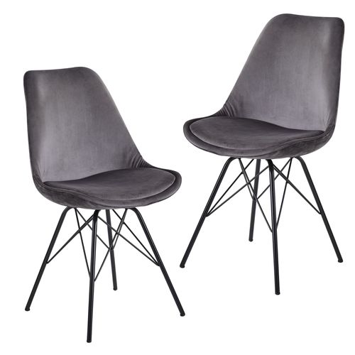 Lot De 2 Chaise De Salle à Manger Chaise Velours Chaise De Cuisine Design Scandinave Tissu