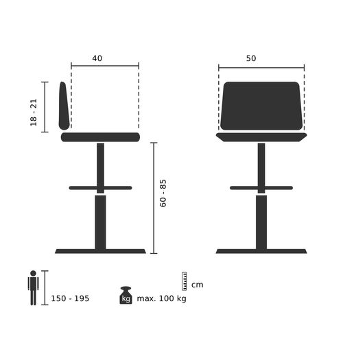 Tabouret De Bureau Work Mf Rouge