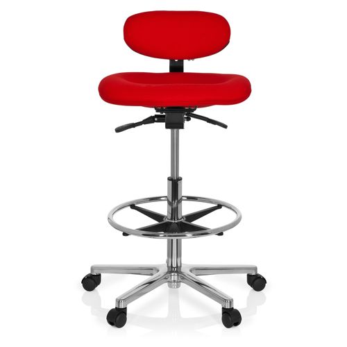 Tabouret De Bureau Work Mf Rouge