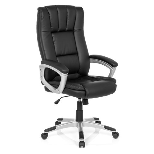 Chaise De Bureau Relax Cl150 Simili Noir Accoudoirs Fournis, Surface Toucher Doux "softpad"