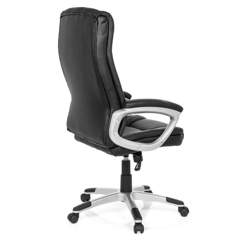 Chaise De Bureau Relax Cl150 Simili Noir Accoudoirs Fournis, Surface Toucher Doux "softpad"