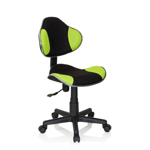 Chaise Pivotante Pour Des Enfants Kiddy Gti-2 Tissu Noir/vert Sans Accoudoirs