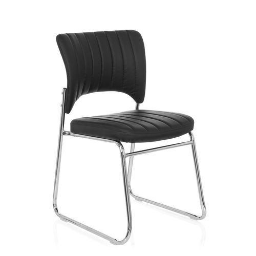 Chaise Caspi V Simili Noir Sans Accoudoirs