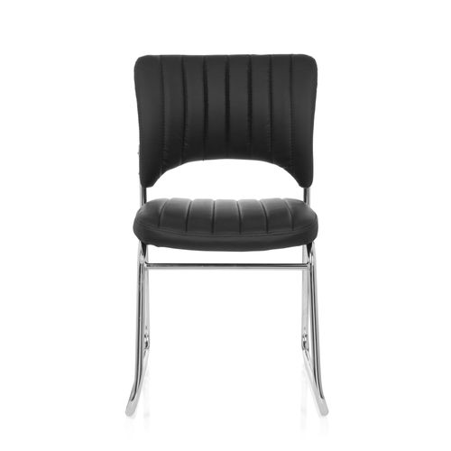 Chaise Caspi V Simili Noir Sans Accoudoirs