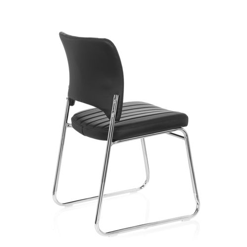 Chaise Caspi V Simili Noir Sans Accoudoirs