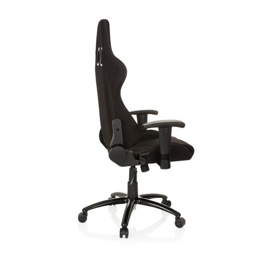 Fauteuil Gamer Game Force Tissu Noir Avec Accoudoirs (réglables En Hauteur)