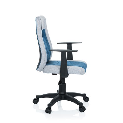 Chaise Pivotante Pour Des Enfants Kiddy Extra Tissu Gris/bleu Accoudoirs Compris