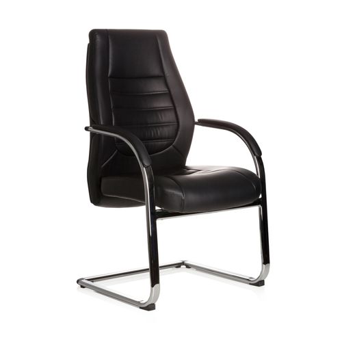 Chaises Cantilever Vitoro V Simili Noir Accoudoirs Compris