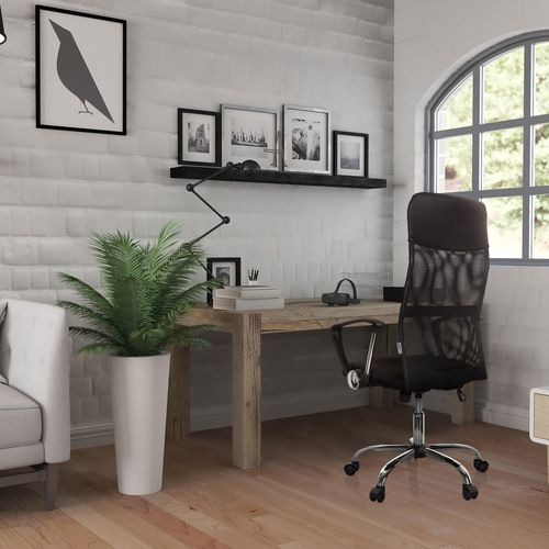 Chaise De Bureau Pure Net Simili Cuir/tissu à Maille Noir Accoudoirs Compris