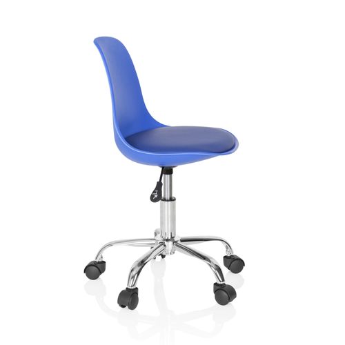 Chaise Pivotante Pour Des Enfants Fancy Ii Simili Bleu Sans Accoudoirs