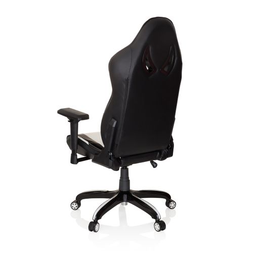Fauteuil Gamer Promoter I Simili Noir/blanc Avec Accoudoirs (réglables En Hauteur)