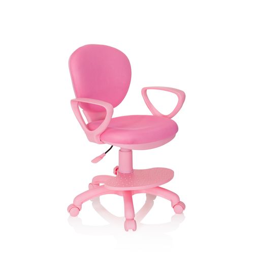 Chaise Pivotante Pour Des Enfants Kid Colour Tissu Rose Accoudoirs Compris