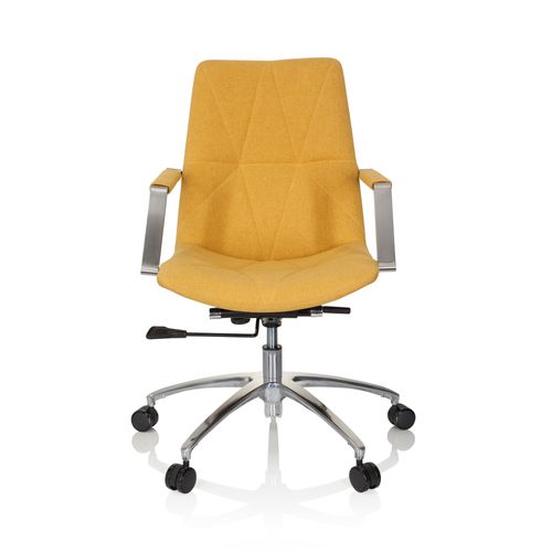 Chaise De Bureau Saranto Ii Tissu Moutarde Accoudoirs Compris