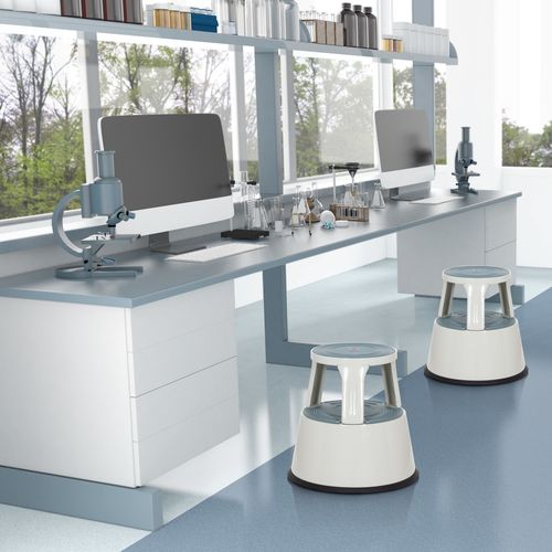 Tabouret Marchepied Tio-m Ii Métal, Plastique Gris Clair