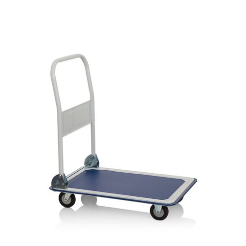 Chariot à Plateforme Carry Tôle En Acier Bleu/blanc