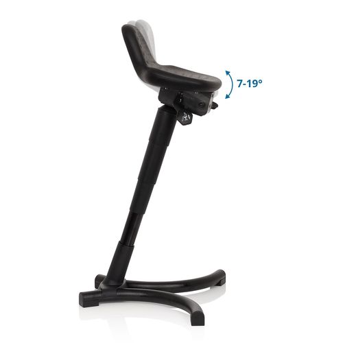 Tabouret Top Work 34 Mousse Rigide Noir Sans Accoudoirs