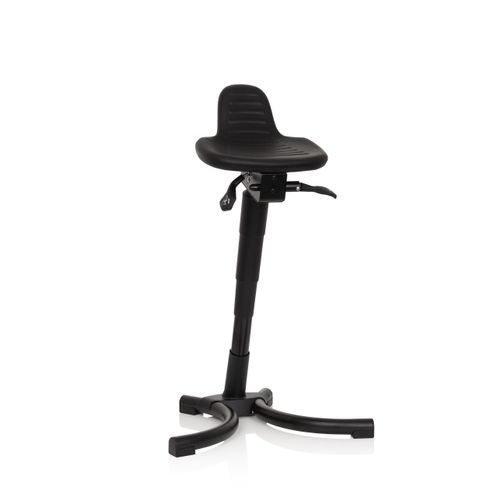 Tabouret Top Work 34 Mousse Rigide Noir Sans Accoudoirs