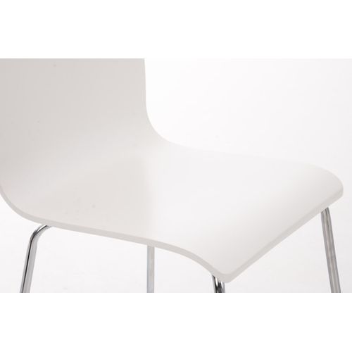 Chaise En Bois Avec Piètement En Métal Pepe Blanc