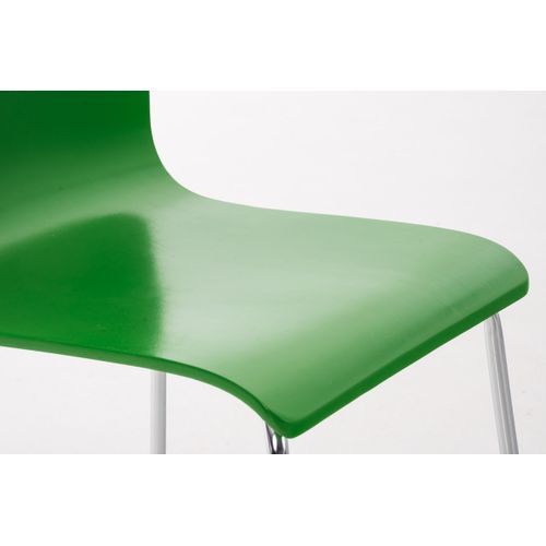 Chaise En Bois Avec Piètement En Métal Pepe Vert