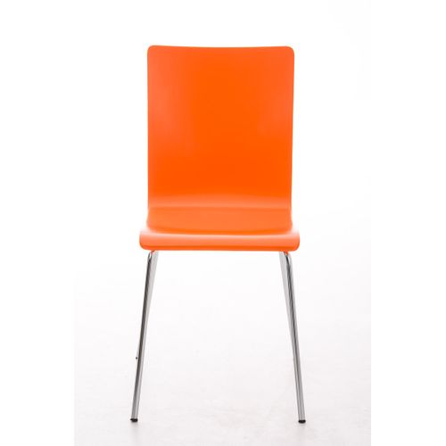 Chaise En Bois Avec Piètement En Métal Pepe Orange