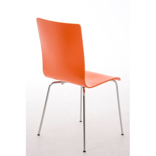 Chaise En Bois Avec Piètement En Métal Pepe Orange