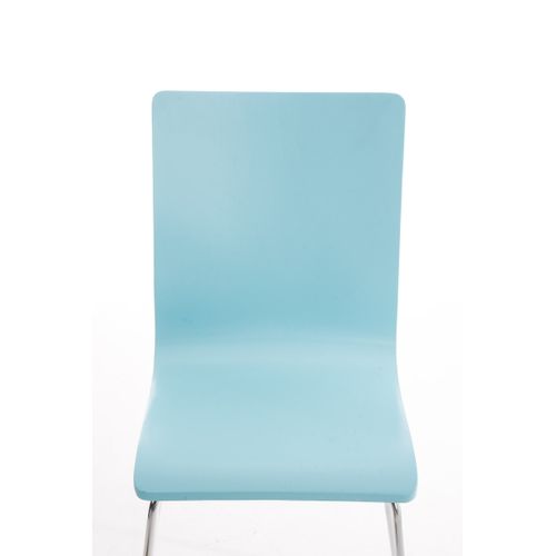 Chaise En Bois Avec Piètement En Métal Pepe Bleu Clair