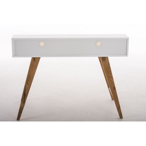 Table De Bureau Secrétaire Eaton En Mdf Piètement Bois De Chêne Blanc /110 Cm