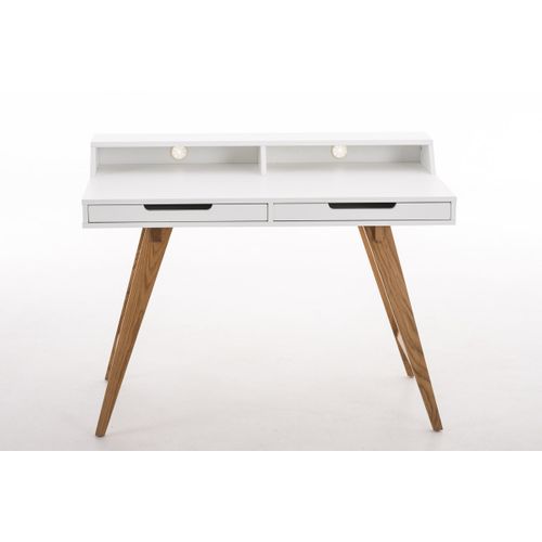 Table De Bureau Secrétaire Eaton En Mdf Piètement Bois De Chêne Blanc /110 Cm