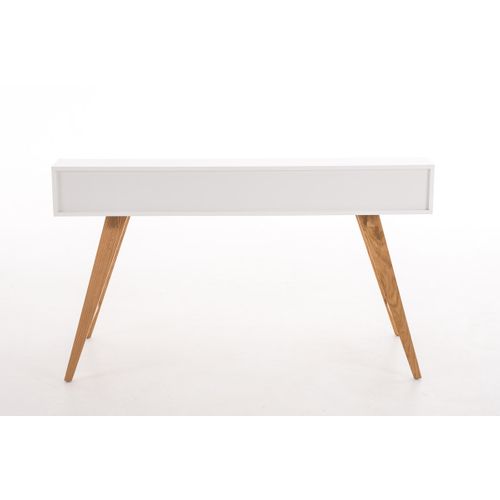 Table De Bureau Secrétaire Eaton En Mdf Piètement Bois De Chêne Blanc /140 Cm