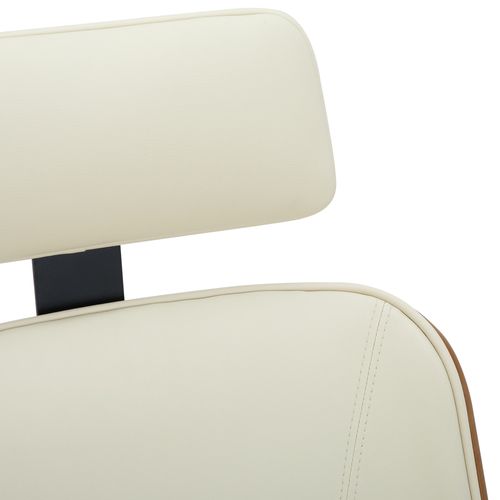 Fauteuil De Bureau Dayton En Similicuir Ajustable Et Pivotant Noyer / Crème