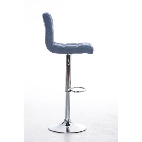Tabouret De Bar Peru Revêtement Tissu Bleu