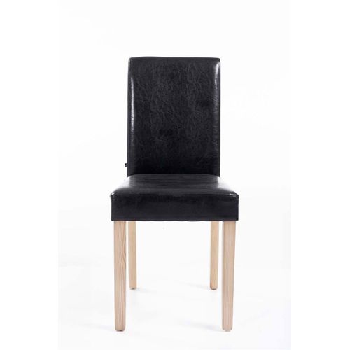 Chaise De Salle À Manger Ina Similicuir Avec Pieds En Bois Noir /nature