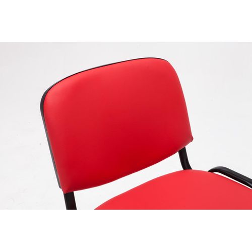 Chaise Visiteur Ken Similicuir Rouge