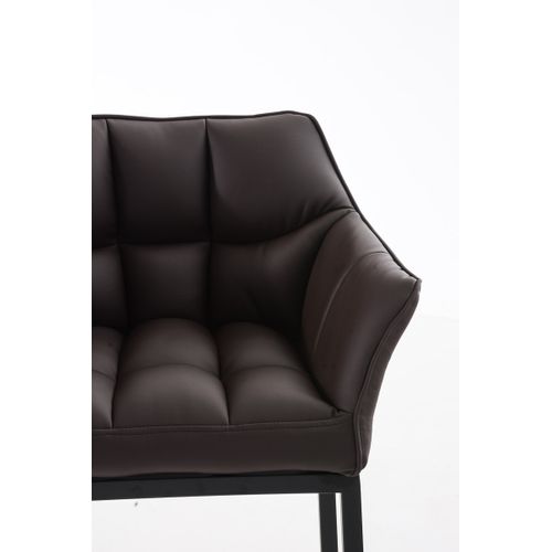 Tabouret De Bar Damaso En Similicuir Marron/noir