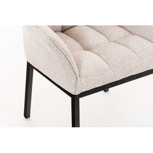 Chaise De Salle À Manger Octavia Tissu Ivoire/noir