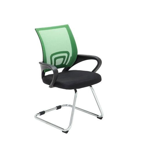 Chaise Cantilever Eureka En Maille Avec Pied En Métal Vert