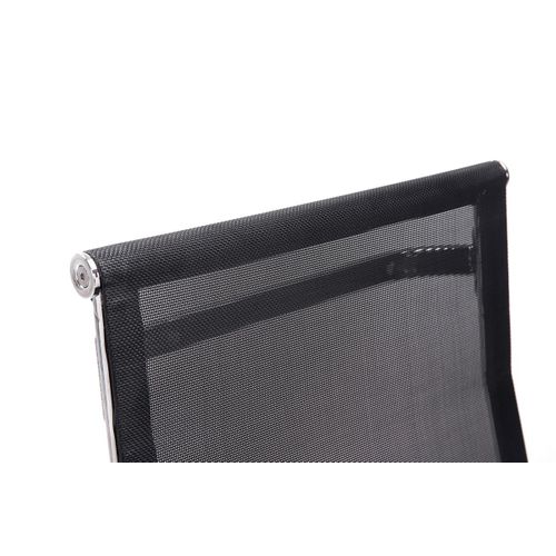 Chaise Cantilever Brenda Avec Revétement En Maille Et Pied Luge En Métal Noir