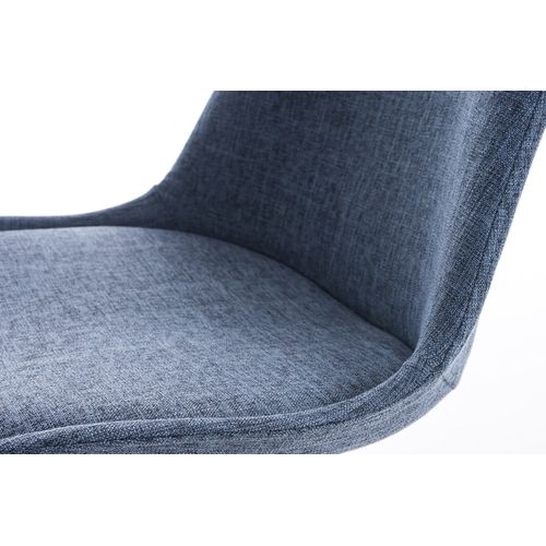 Chaise Pegleg Tissu Pieds Carré Bleu/nature