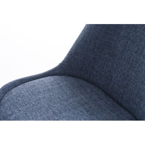 Chaise Pegleg Tissu Pieds Carré Bleu/nature