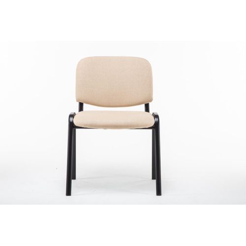 Chaise Visiteur Ken Tissu Crème