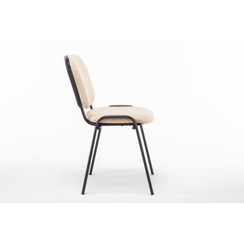 Chaise Visiteur Ken Tissu Crème