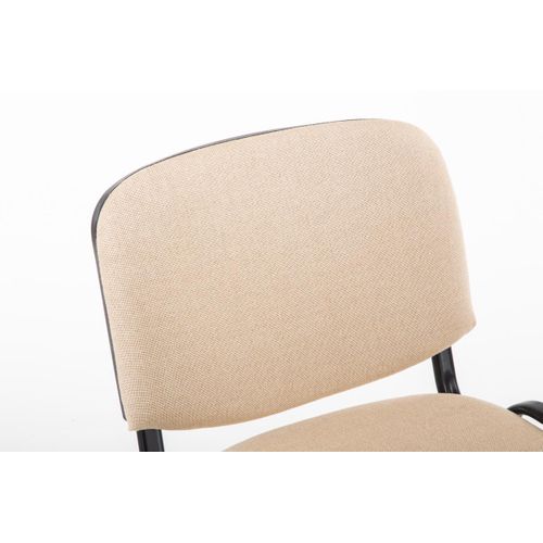 Chaise Visiteur Ken Tissu Crème