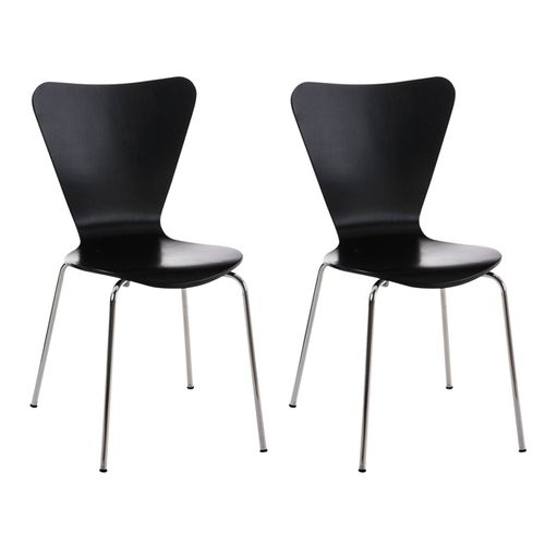 Lot De 2 Chaises Empilables Calisto Noir