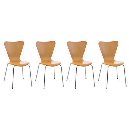 Lot De 4 Chaises Empilables Calisto Nature