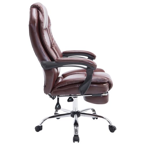 Fauteuil De Bureau Castle Similicuir Bordeaux