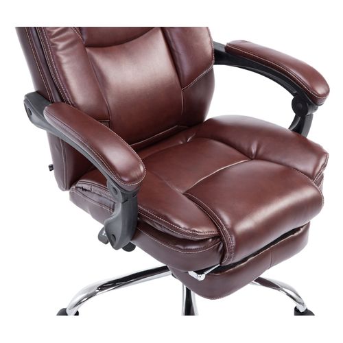 Fauteuil De Bureau Castle Similicuir Bordeaux