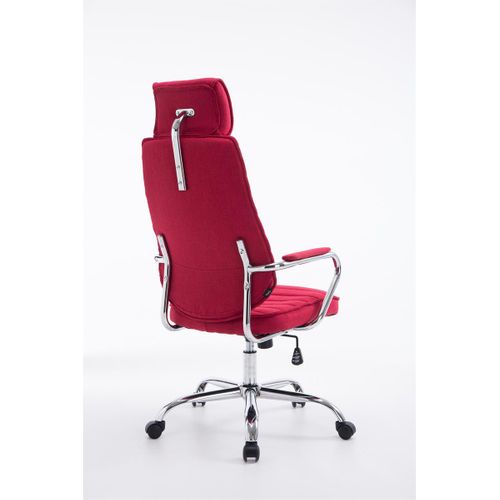 Fauteuil De Bureau Rako Tissu Rouge